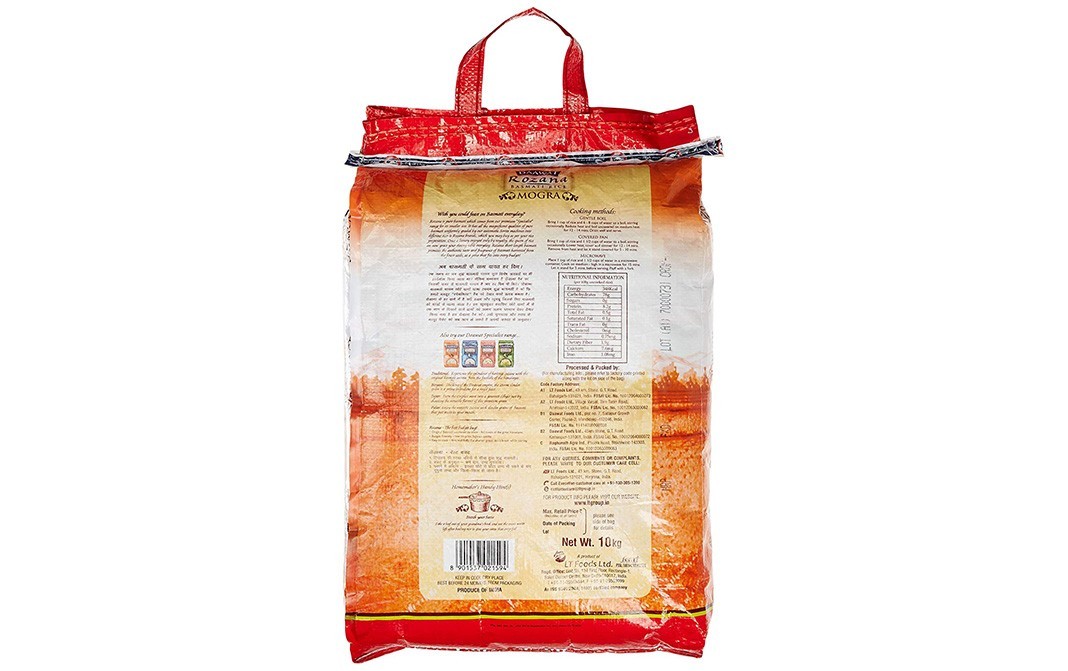 Daawat Rozana Basmati Rice Mogra   Pack  10 kilogram